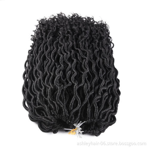 18 Inch High Quality Curly End Goddess Synthetic Hair Crochet Faux Locs